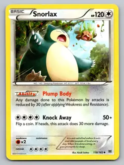 Snorlax 118/162 Uncommon BREAKthrough Pokemon Lightly Played - Image 1