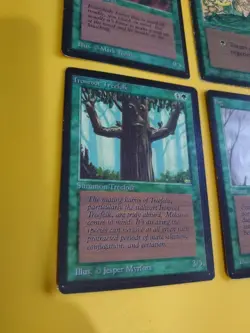 MTG Card. Beta old vintage x5 war Mammoth,wall of wood,Regeneration,fog,treefolk - Image 2