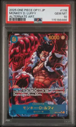 2025 ONE PIECE JAPANESE OP11-118 MONKEY D. LUFFY SEC ALT ART - Image 1