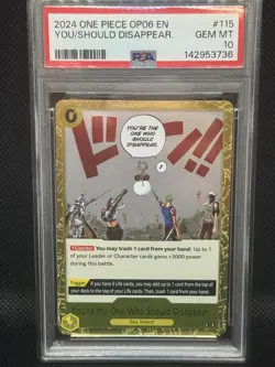 One Piece You're One Who Should Disappear PSA 10 OP06-115 Wings of the Captain - Image 1