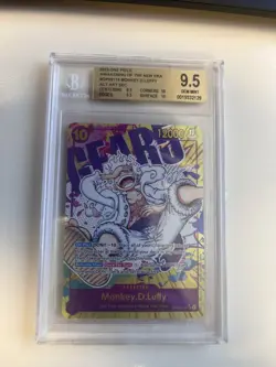 ONE PIECE OP05 119 MONKEY D LUFFY GEAR 5 NIKA SEC ALT ART ENGLISH Beckett 9.5 - Image 1