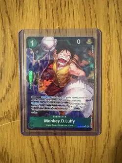 Bandai Monkey D. Luffy rare alt art op16-034 THE TIME OF BATTLE op16 one piece - Image 1