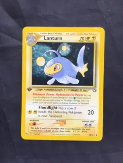 Pokemon Cards: Neo Genesis 1st Edition Uncommon: Lanturn 38/111 - Image 1