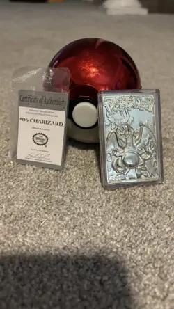 1999 Pokemon Burger King Charizard 23K Gold Plated Trading Card #06 CHARIZARD - Image 1