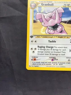 Pokemon Cards: Neo Genesis 1st Edition Uncommon: Granbull 37/111 - Image 5
