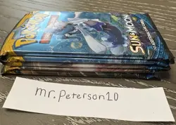 Pokemon TCG Sun & Moon Base Set Sealed Booster Packs Lot Of 5 (10 Cards Each) - Image 3