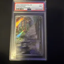 PSA 9 Mint Sudowoodo 219/193 Illustration Rare Paldea Evolved 2023 Pokemon Card - Image 1