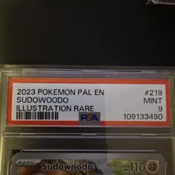PSA 9 Mint Sudowoodo 219/193 Illustration Rare Paldea Evolved 2023 Pokemon Card - Image 4