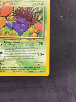 Pokemon Cards: Neo Genesis 1st Edition Uncommon: Gloom 36/111 - Image 4