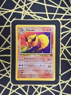 🔥 Flareon 19/64 🔥 Original Non Holo Rare Jungle Set Pokemon Card WOTC 1999 TCG - Image 2