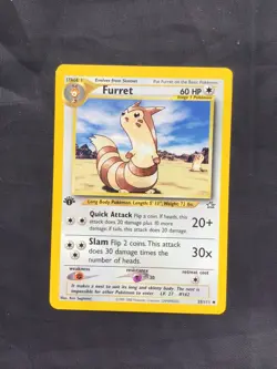 Pokemon Cards: Neo Genesis 1st Edition Uncommon: Furret 35/111 - Image 1