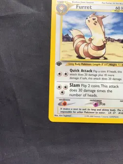 Pokemon Cards: Neo Genesis 1st Edition Uncommon: Furret 35/111 - Image 5