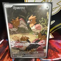 Pokemon TCG Spearow 151/132 Illustration Rare Mega Evolution Near Mint Condition - Image 1
