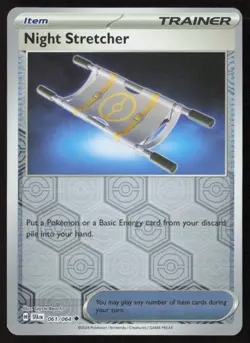 Night Stretcher 061/064 Uncommon Shrouded Fable Pokemon Reverse Holo Near Mint - Image 1