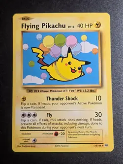 Flying Pikachu 110/108 NM Evolutions Secret Rare Pokemon - Image 1
