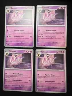 4x Pokemon TCG Sylveon 022/064 - S&V Shrouded Fable SFA Uncommon Playset - Image 1