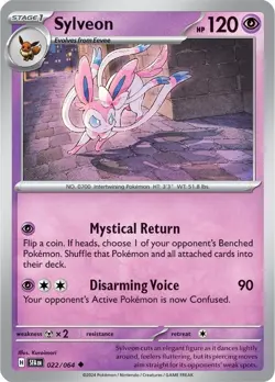 4x Pokemon TCG Sylveon 022/064 - S&V Shrouded Fable SFA Uncommon Playset - Image 3