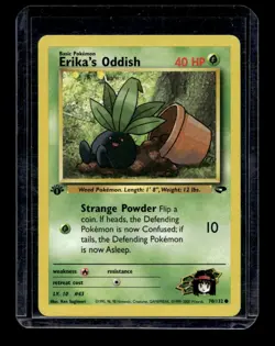Pokemon TCG Pokemon Erika's Oddish Common Regular First Edition 70/132 - Image 1