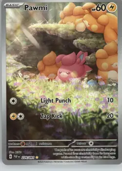 Pawmi 226/091 Illustration Rare Paldean Fates Pokemon Near Mint - Image 1