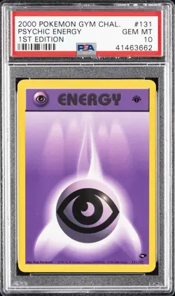 2000 POKEMON GYM CHALLENGE 1ST EDITION #131 PSYCHIC ENERGY PSA 10 - Image 1