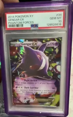 GENGAR EX 2014 POKEMON XY PHANTOM FORCES #34 PSA 10 Q0895 - Image 1
