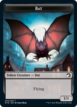 Bat Token x1 NM Magic the Gathering 1x Innistrad: Midnight Hunt mtg card - Image 1