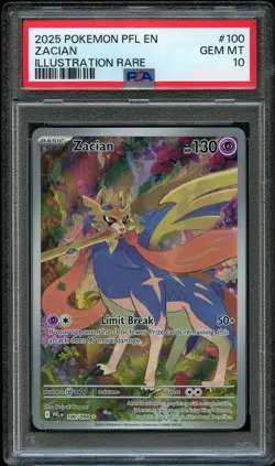 Pokemon Phantasmal Flames Zacian 100 PSA 10 - Image 1