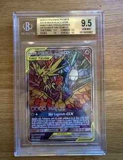 Moltres & Zapdos & Articuno GX #SM210 Pokemon Promo Beckett 9.5 (10 Subgrade) - Image 1