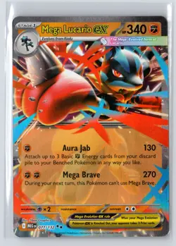 Mega Lucario ex #077/132 ME01: Mega Evolution Pokemon - Image 1