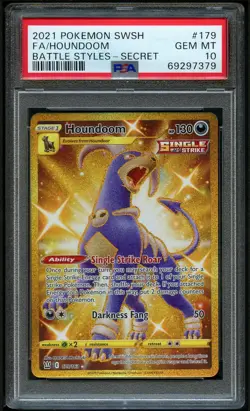 Pokemon Battle Styles Houndoom 179 PSA 10 - Image 1
