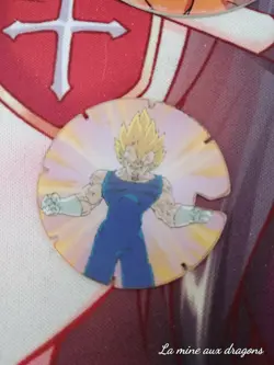 Pog tazo n° 6 DRAGON BALL Z Vegeta Majin Toei caps 3d card carte rare matutano - Image 1