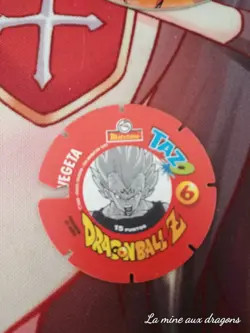 Pog tazo n° 6 DRAGON BALL Z Vegeta Majin Toei caps 3d card carte rare matutano - Image 2