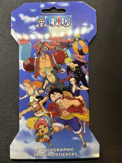ANIME ONE PIECE HOLOGRAPHIC TRADING STICKERS BLISTER PACK SEALED NEW - Image 1