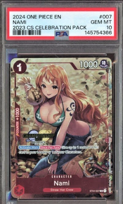 2024 One Piece NAMI 2023 CS Celebration Pack Championship #ST01-007 PSA 10 EN - Image 1