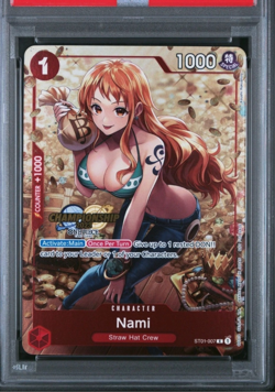 2024 One Piece NAMI 2023 CS Celebration Pack Championship #ST01-007 PSA 10 EN - Image 2