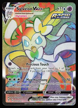 Sylveon VMAX 211/203 Rainbow Rare Evolving Skies Pokemon Card - Image 1
