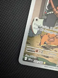Pokemon TCG Team Rockets Raticate Card 202/182 Destined Rivals Illustration - Image 3