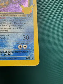 Pokemon Dark Gyarados Holo Rare TCG Card Celebrations 8/82 - MP+ - Image 5