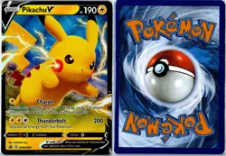Pokemon Card - Pikachu V Sword & Shield Promo SWSH061 Promo Holo Near Mint - Image 3