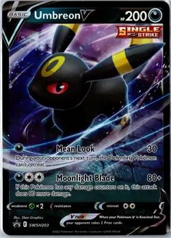 Pokemon Card - Umbreon V Sword & Shield Promo SWSH203 Promo Holo Lightly Played - Image 1