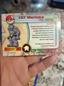 1999 Pokemon Topps Machoke #67 Black Logo TV Animation Edition Vintage Card - Image 2