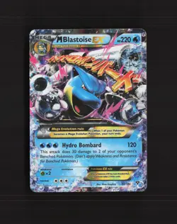 Mega M Blastoise EX 30/146 XY Ultra Rare Holo Pokemon Card DMG - Image 1