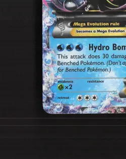 Mega M Blastoise EX 30/146 XY Ultra Rare Holo Pokemon Card DMG - Image 5