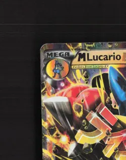 Mega M Lucario EX 55/111 Furious Fists Ultra Rare Holo Pokemon Card DMG - Image 3