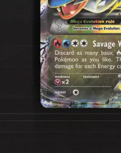 Mega M Salamence EX XY171 XY Promos Black Star Promo Holo Pokemon Card LP - Image 5