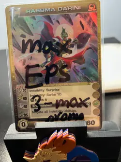 CHAOTIC RASBMA DARINI MAX ENERGY POWER SPEED (3-MAX STATS) TIN PROMO CARD - Image 1
