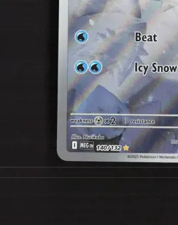 Snover 140/132 Mega Evolution Full Art Ultra Rare Holo Pokemon Card NM - Image 5