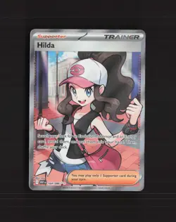 Hilda 164/086 White Flare Full Art Ultra Rare Holo Pokemon Card NM - Image 1