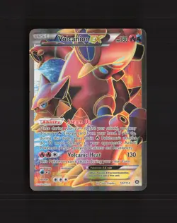 Volcanion EX 107/114 Steam Siege Full Art Ultra Rare Holo Pokemon Card MP - Image 1
