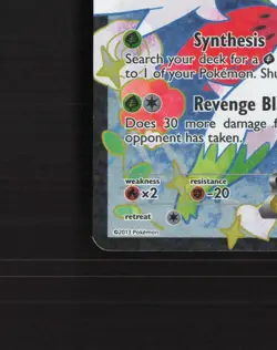 Shaymin EX RC21/RC25 Legendary Treasures Full Art Ultra Rare Pokemon Card DMG - Image 5